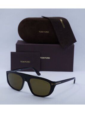 Tom Ford Edward-02 FT1002 01J Aviator Sunglasses - Black / Roviex